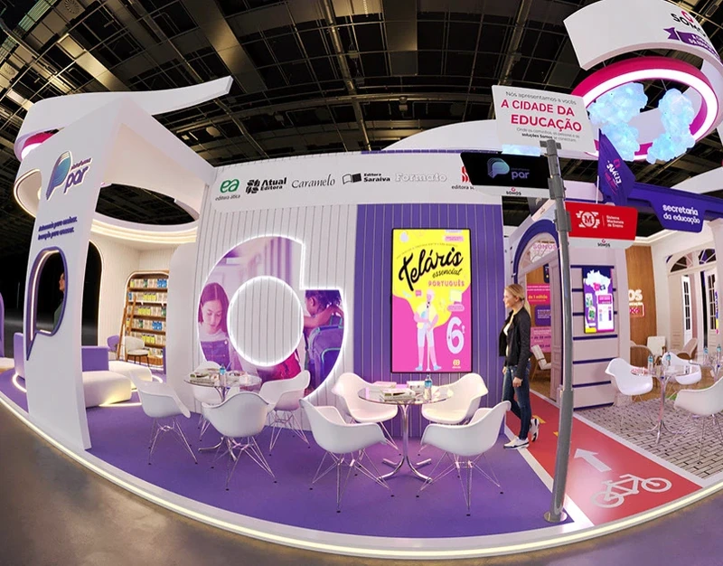 Projeto 3D — Stand SOMOS | BettEducar 2025 - 216m²